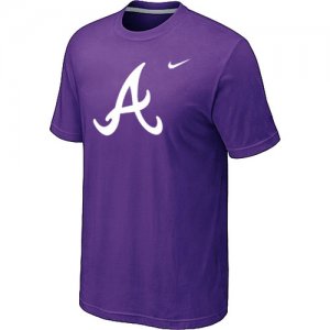 MLB Atlanta Braves Heathered Nike Purple Blended T-Shirt