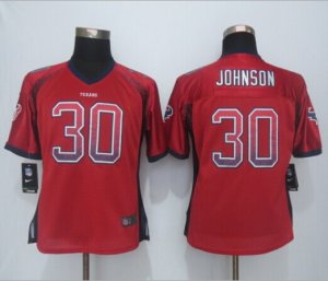 Women Nike Houston Texans #30 Johnson red Jerseys(Drift Fashion)