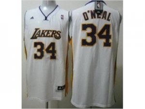 nba los angeles lakers #34 o`neal white[revolution 30 swingman]