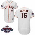 Astros #16 Brian McCann White Flexbase Authentic Collection 2017 World Series Champions Stitched MLB Jersey