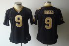 women nfl new orleans saints #9 brees black