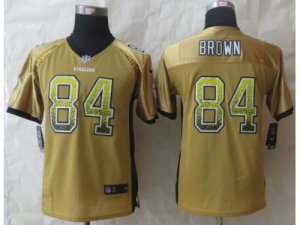 Youth 2014 New Nike Pittsburgh Steelers #84 Brown Gold Jerseys(Drift Fashion)