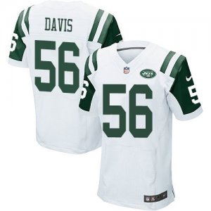 Nike New York Jets #56 Demario Davis white jerseys(Elite)