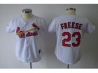 youth mlb jerseys st.louis cardinals #23 freese white