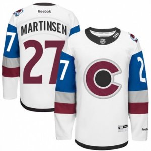 Mens Reebok Colorado Avalanche #27 Andreas Martinsen Authentic White 2016 Stadium Series NHL Jersey