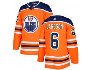 Adidas Edmonton Oilers #6 Adam Larsson Orange Home Authentic Stitched NHL Jersey