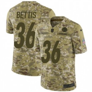Mens Nike Pittsburgh Steelers #36 Jerome Bettis Limited Camo 2018 Salute to Service NFL Jersey