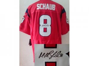 Nike NFL Houston Texans #8 Matt Schaub red jerseys(signature Elite)