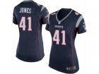 Women Nike New England Patriots #41 Cyrus Jones Game Navy Blue Team Color NFL Jersey