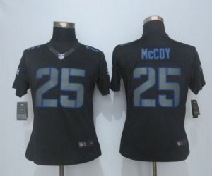 Womens Nike Buffalo Bills #25 McCoy Black Jerseys(Impact)