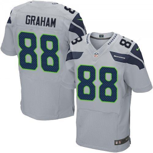 Nike Seattle Seahawks #88 Jimmy Graham Grey jerseys(Elite)