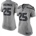 Women Nike Seattle Seahawks #25 Richard Sherman Gray Stitched Gridiron