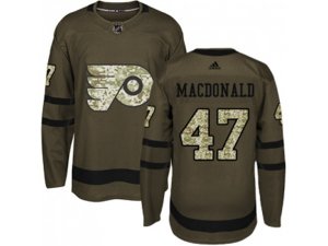 Youth Adidas Philadelphia Flyers #47 Andrew MacDonald Green Salute to Service Stitched NHL Jersey