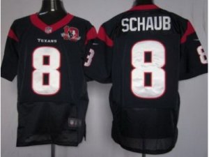 Nike NFL Houston Texans #8 Matt Schaub Blue[10th Patch]Elite Jerseys