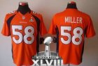 Nike Denver Broncos #58 Von Miller Orange Team Color Super Bowl XLVIII NFL Limited Jersey