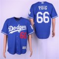 Dodgers #66 Yasiel Puig Royal Cool Base Jersey