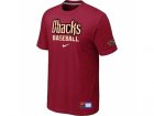 Arizona Diamondbacks Crimson Red Nike Short Sleeve Practice T-Shirt