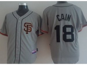 mlb San Francisco Giants #18 Matt Cain Grey Cool Base 2012 Jerseys