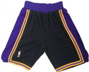 Mens Los Angeles Lakers Black Hardwood Classics Soul Swingman Throwback Shorts