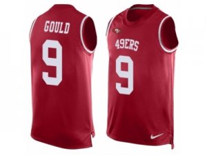 Mens Nike San Francisco 49ers #9 Robbie Gould Limited Red Player Name & Number Tank Top NFL Jersey