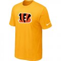 Cincinnati Bengals Sideline Legend Authentic Logo T-Shirt Yellow