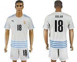 Uruguay #18 Rolan Away Soccer Country Jersey