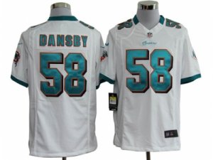 Nike NFL Miami Dolphins #58 Karlos Dansby White Game Jerseys