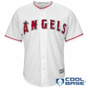 Men\'s Los Angeles Angels of Anaheim Majestic Blank White Home Cool Base Team Jersey