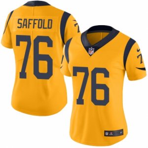 Women\'s Nike Los Angeles Rams #76 Rodger Saffold Limited Gold Rush NFL Jersey