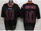 NFL Washington RedSkins #10 Griffin III Lights Out Black Jersey