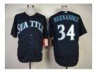 mlb jerseys seattle mariners #34 hernandez dk.blue[2014 new]