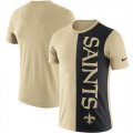 New Orleans Saints Coin Flip Tri Blend T-Shirt Gold Black