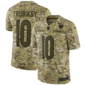 Mens Nike Chicago Bears #10 Mitchell Trubisky Limited Camo 2018 Salute to Service NFL Jersey