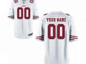 Men\'s Nike San Francisco 49ers Customized Game White Jerseys (S-4XL)