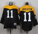 Mitchell And Ness 1967 Pittsburgh Steelers #11 Markus Wheaton Black Yelllow Throwback Men Stitched NFL Jersey