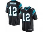 Men's Nike Carolina Panthers #12 Charles Johnson Limited Black Team Color NFL Jersey