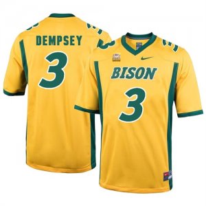 North Dakota State Bison 3 Tre Dempsey Gold College Football Jersey