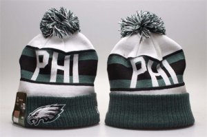 Eagles Green Wordmark Cuffed Pom Knit Hat YP