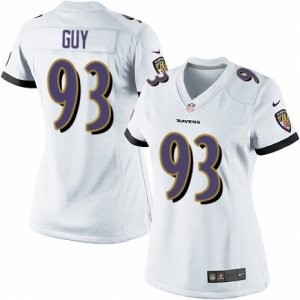Women\'s Nike Baltimore Ravens #93 Lawrence Guy Limited White NFL Jersey
