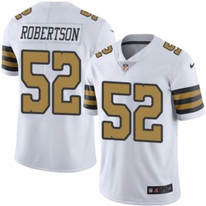 Mens Nike New Orleans Saints #52 Craig Robertson Limited White Rush NFL Jersey