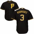 Men's Majestic Pittsburgh Pirates #3 Sean Rodriguez Authentic Black Alternate Cool Base MLB Jersey
