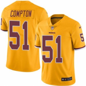 Mens Nike Washington Redskins #51 Will Compton Limited Gold Rush NFL Jersey