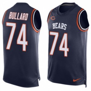 Mens Nike Chicago Bears #74 Jonathan Bullard Limited Navy Blue Player Name & Number Tank Top NFL Jersey