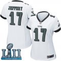 Nike Philadelphia Eagles #17 Alshon Jeffery White Wo 2018 Super Bowl LII Game Jersey