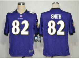 NIKE NFL Baltimore Ravens #82 Torrey Smith purple Game Jerseys