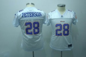 women minnesota vikings #28 peterson white[2011]