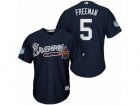 Mens Atlanta Braves #5 Freddie Freeman 2017 Spring Training Cool Base Stitched MLB Jersey