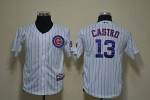 Youth Chicago Cubs #13 Starlin Castro white Jerseys