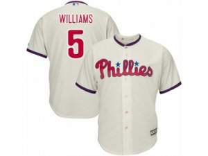 Youth Majestic Philadelphia Phillies #5 Nick Williams Authentic Cream Alternate Cool Base MLB Jersey