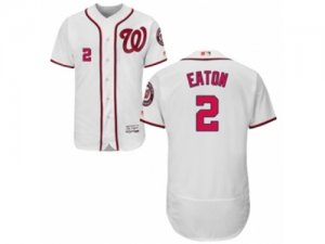Mens Majestic Washington Nationals #2 Adam Eaton White Flexbase Authentic Collection MLB Jersey